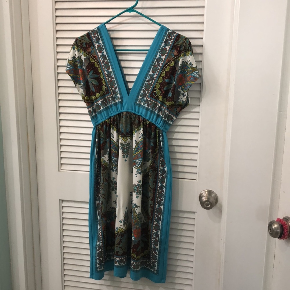 BAILEY BLUE Boho Dress; So cute & fun!
